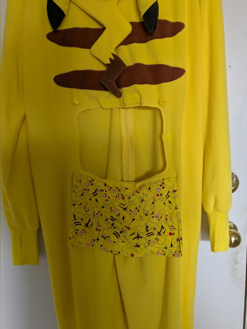 Pikachu Hooded Zip Pajama with Poké Ball Patch XL - Picture 5 of 9